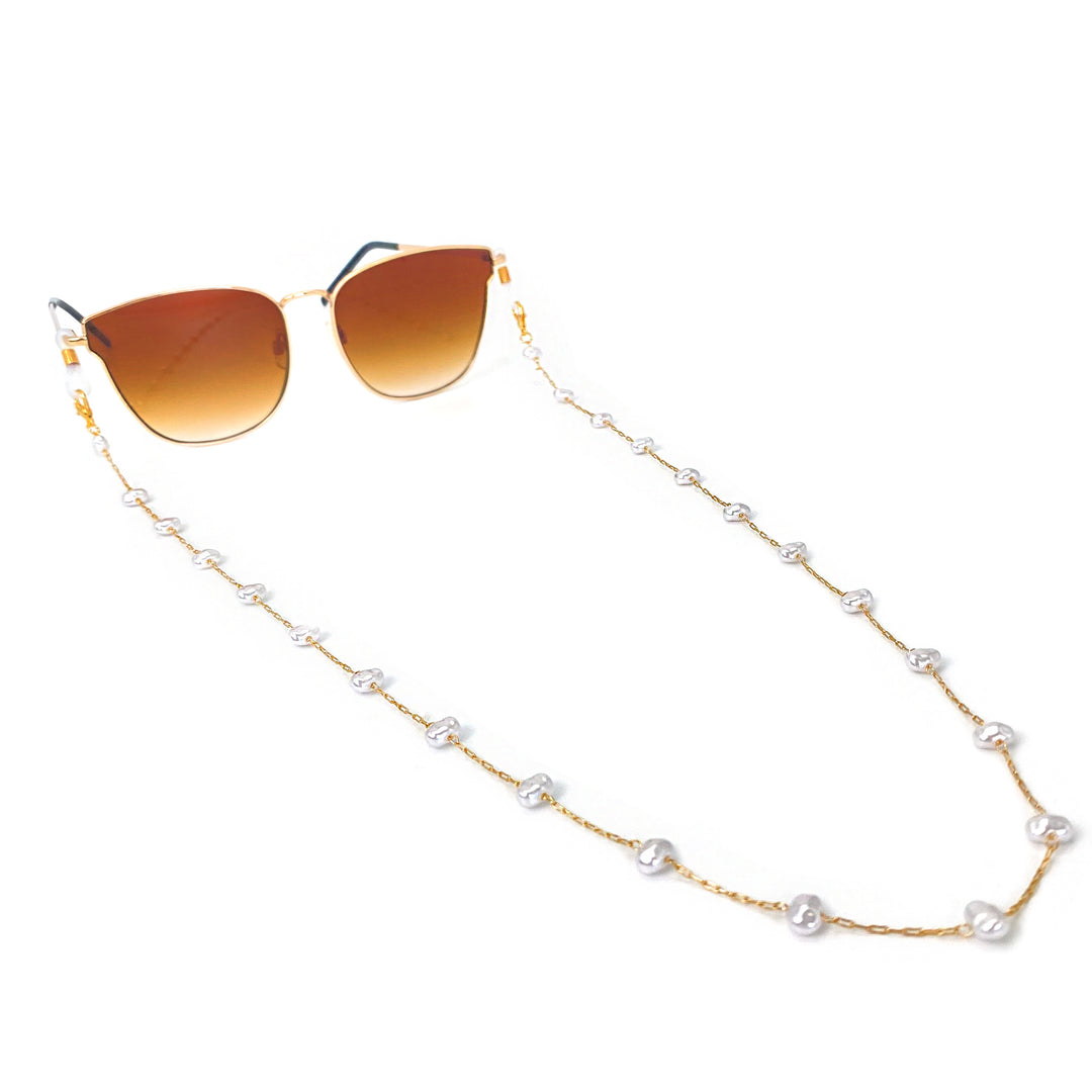 Pearl-Accented Eyewear Chain Bowlift