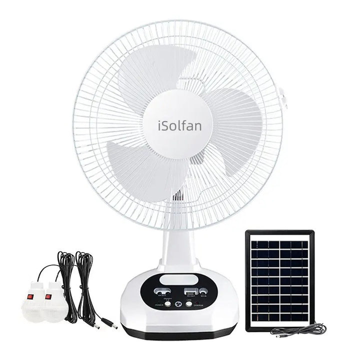 Ladies Solar-Powered Stand Fan with Intelligent Control System and LED Lighting Bowlift