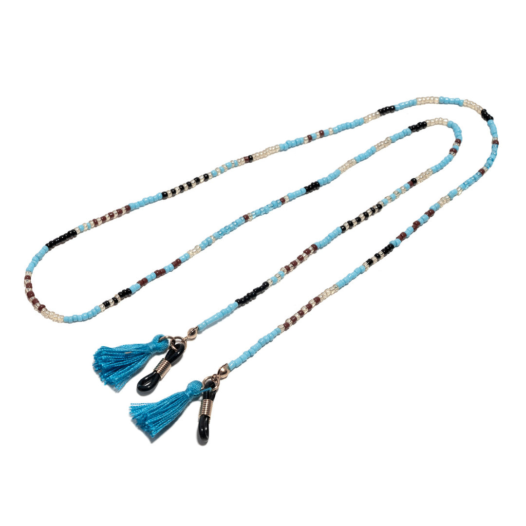 Beaded Eyewear Chain with Tassel Attachments Bowlift