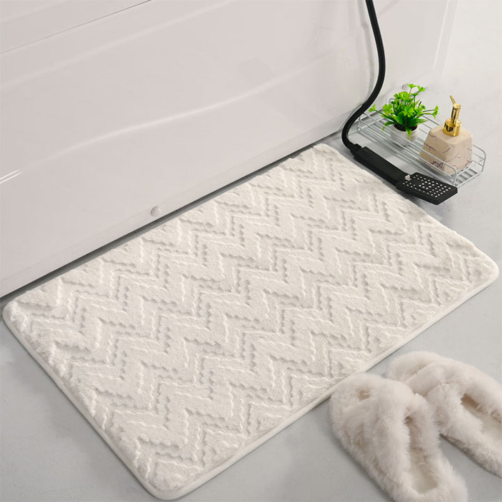 Chevron-Pattern Anti-Slip Bath Mat