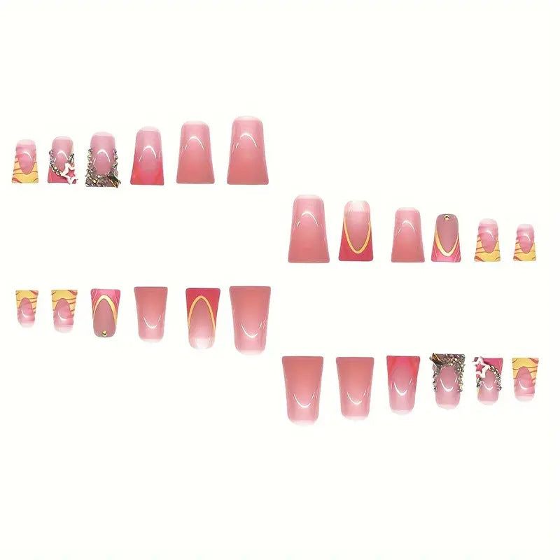 Decorative 3D Themed Press-On Nail Art Bowlift