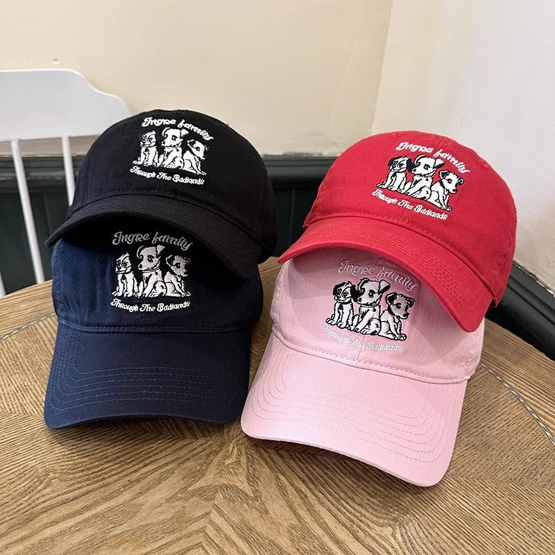 Women's Embroidered Pet-Themed Baseball Cap Bowlift
