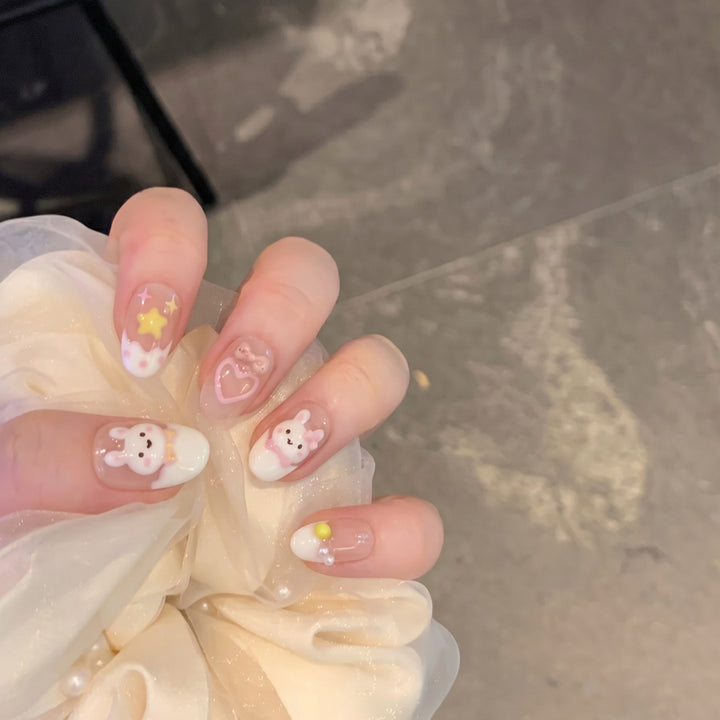 Playful Cartoon Character Nail Art Set Bowlift