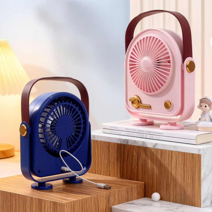 Ladies Portable Table Fan in Retro Design Bowlift