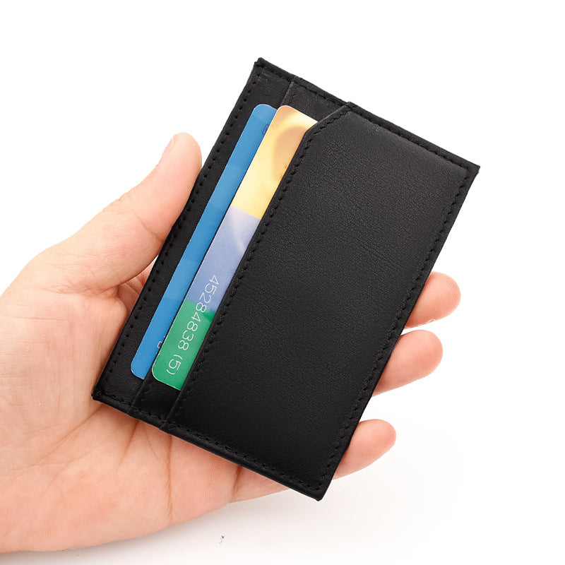 Slim Leather Business Card Holder Bowlift