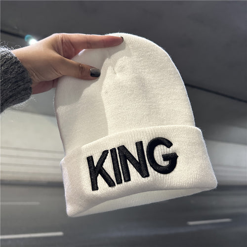Stylish Knit Beanie with Statement Embroidery