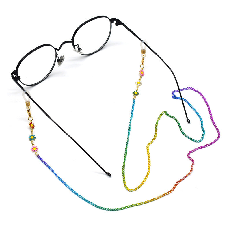 Floral Patterned Eyewear Chain Bowlift