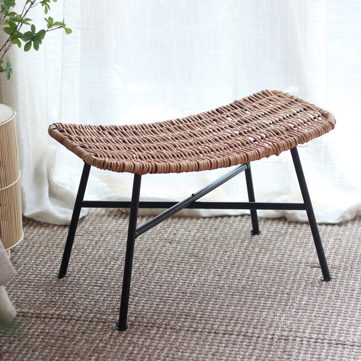 Modern Stool made of woven rattan Bowlift