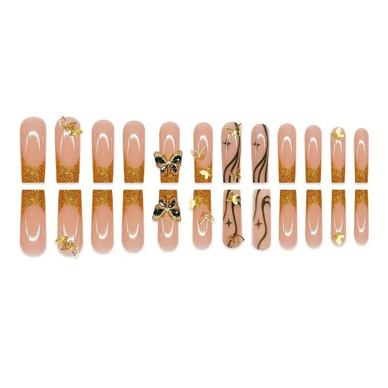 Decorative 3D Butterfly Nail Art Extensions Bowlift