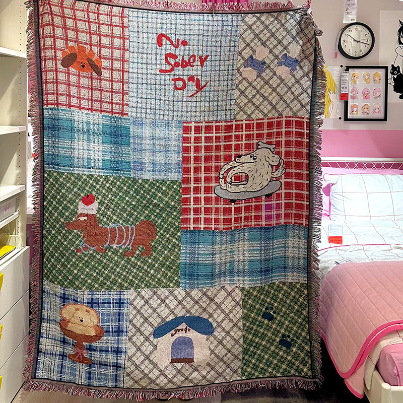 Cozy Country Landscape Throw Blanket