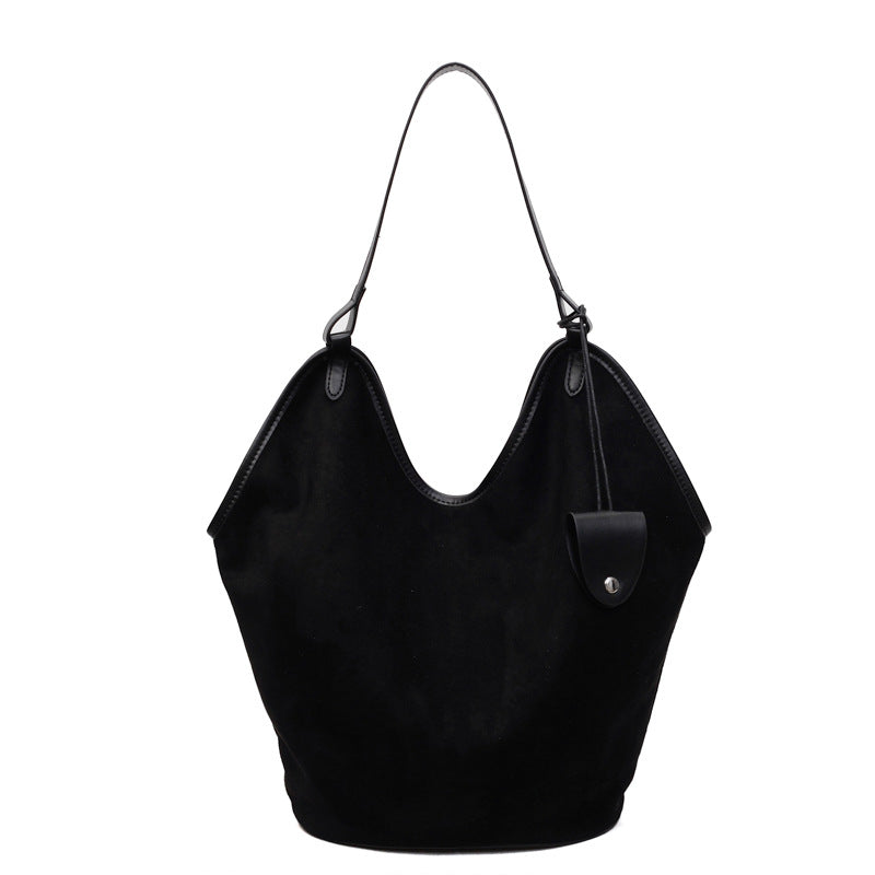 Suede Chic Slouchy Tote Bag Bowlift