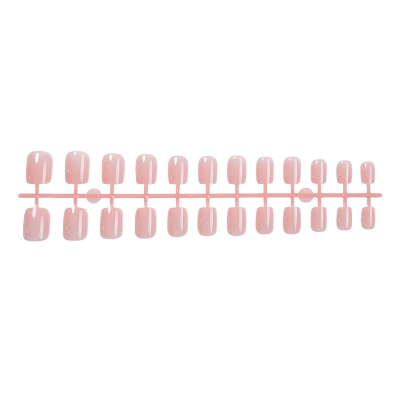 Classic Short Square Press-On Nail Set Bowlift