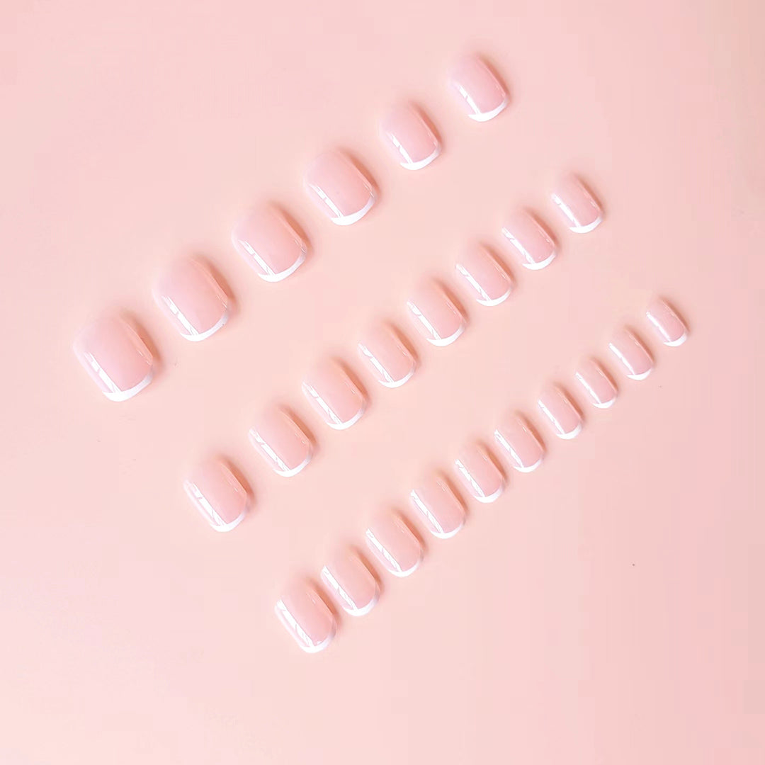 Nail art set with elegant French design Bowlift