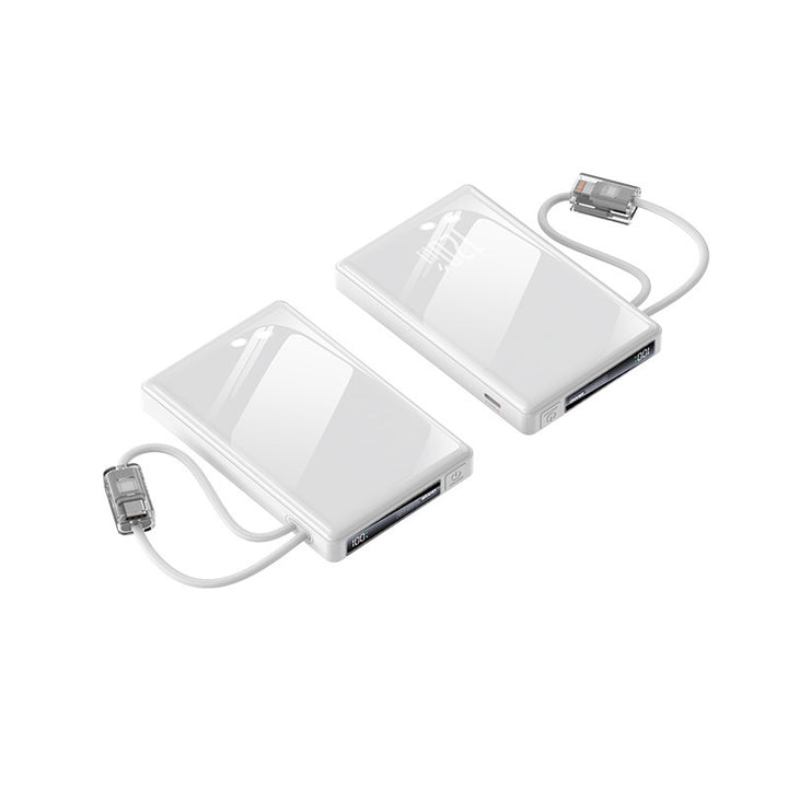 Portable power bank with integrated cables and state-of-the-art fast charging function Bowlift