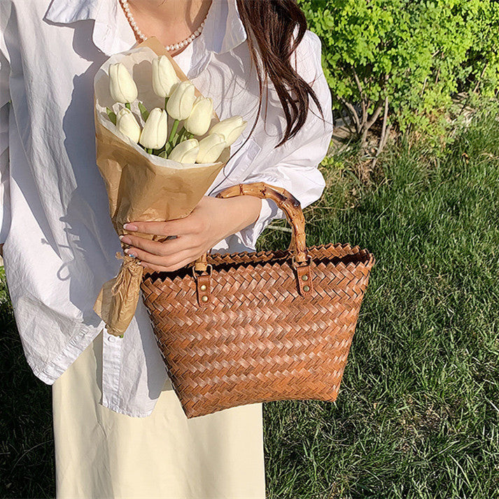 Elegant and Handcrafted Basket Bag Bowlift