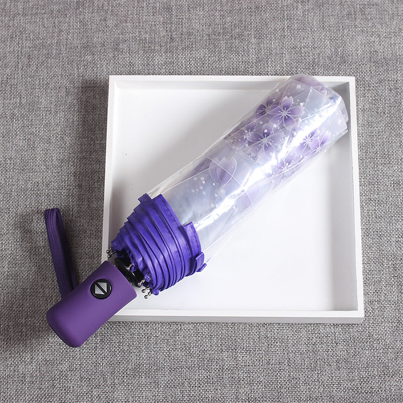 Women's elegant and portable umbrella with floral design Bowlift