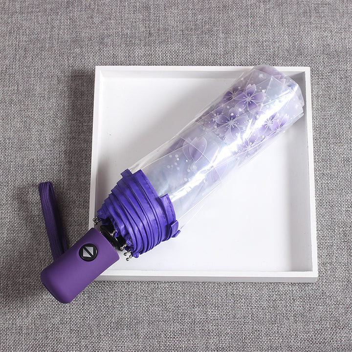 Women's elegant and portable umbrella with floral design Bowlift