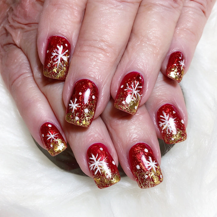Festive Glitter Nail Art Bowlift