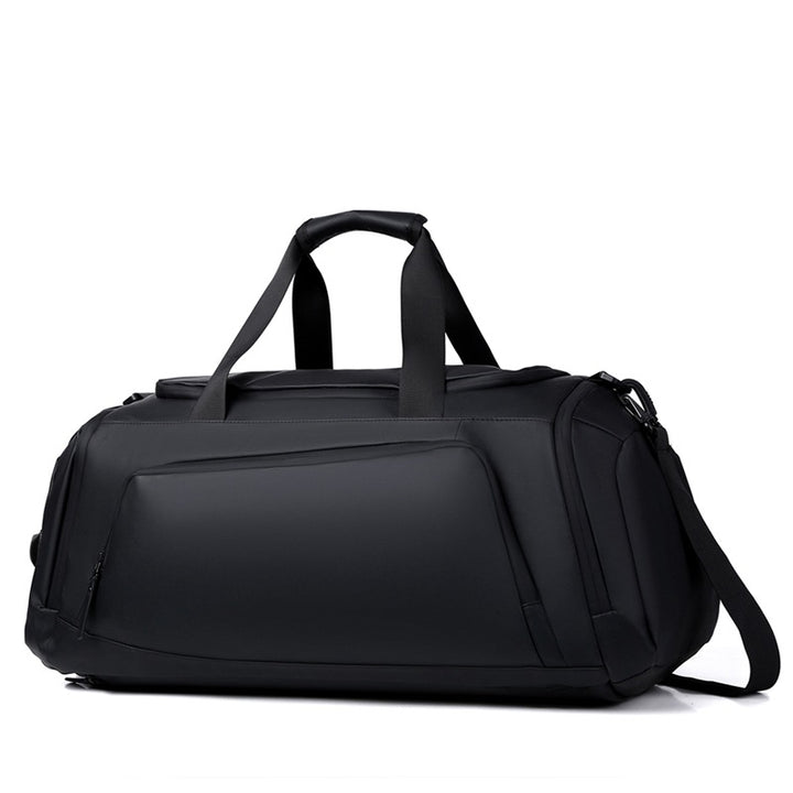 Sporty travel bag with integrated shoe compartment and multifunctional storage Bowlift