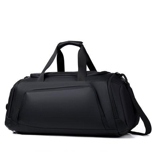 Sporty travel bag with integrated shoe compartment and multifunctional storage Bowlift