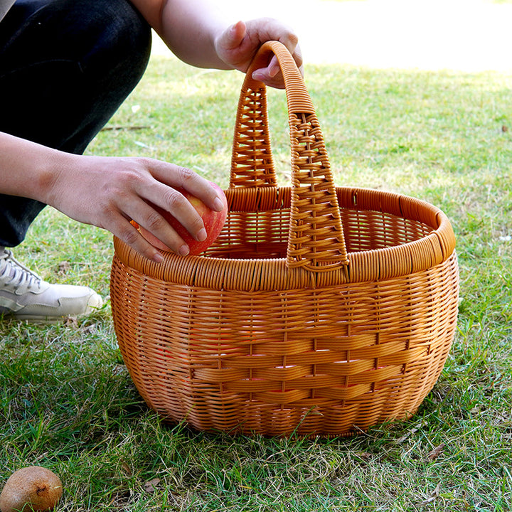 Handwoven Wicker Utility Basket Bowlift