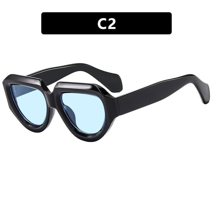 Women's fashionable sunglasses with unique, angular frame Bowlift