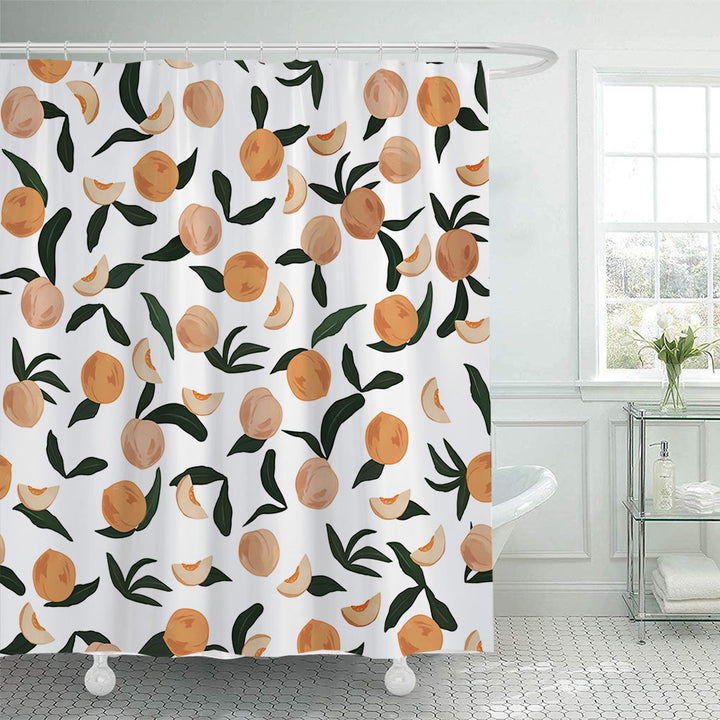Colorful Citrus Print Shower Curtain Bowlift
