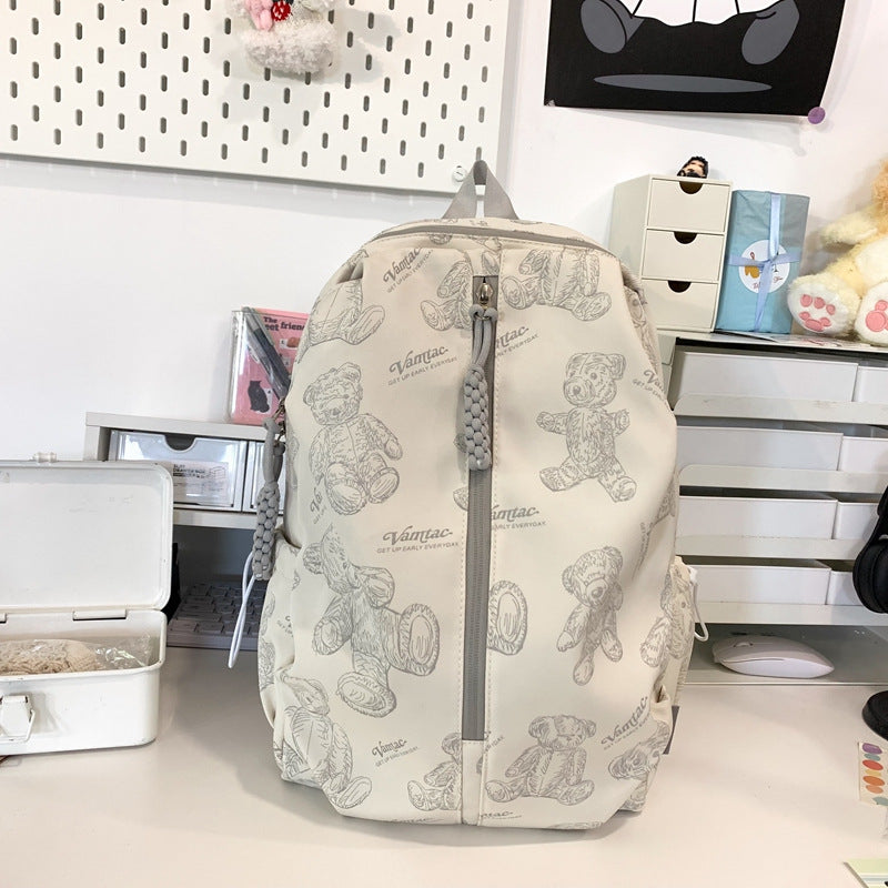 Bear-Themed Lightweight Backpack Bowlift