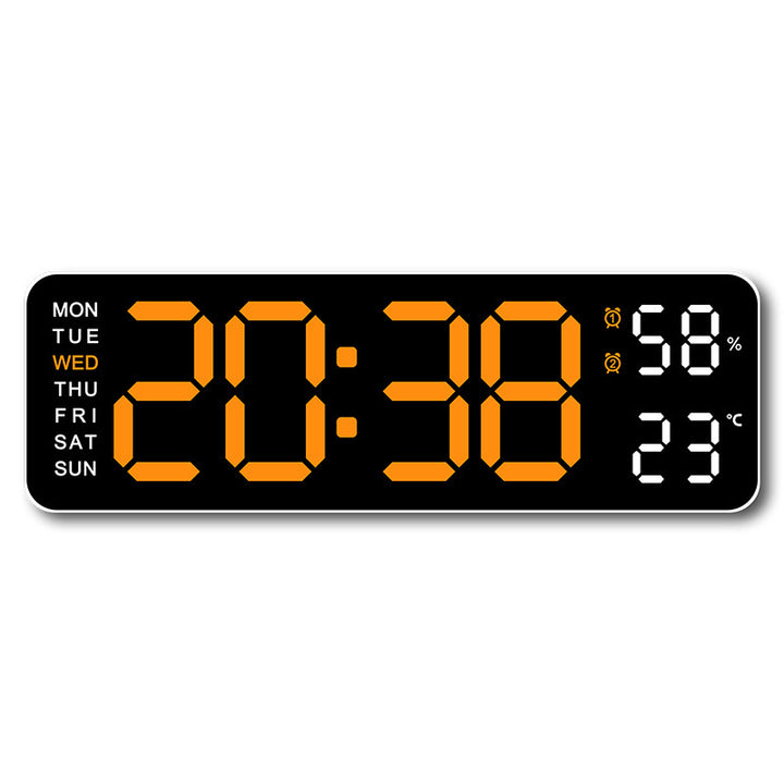 Digital wall clock with temperature and humidity display Bowlift