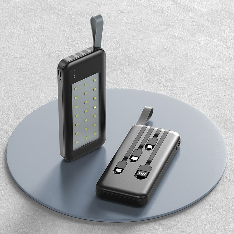 Portable power bank with integrated LED lamp and fast charging function Bowlift