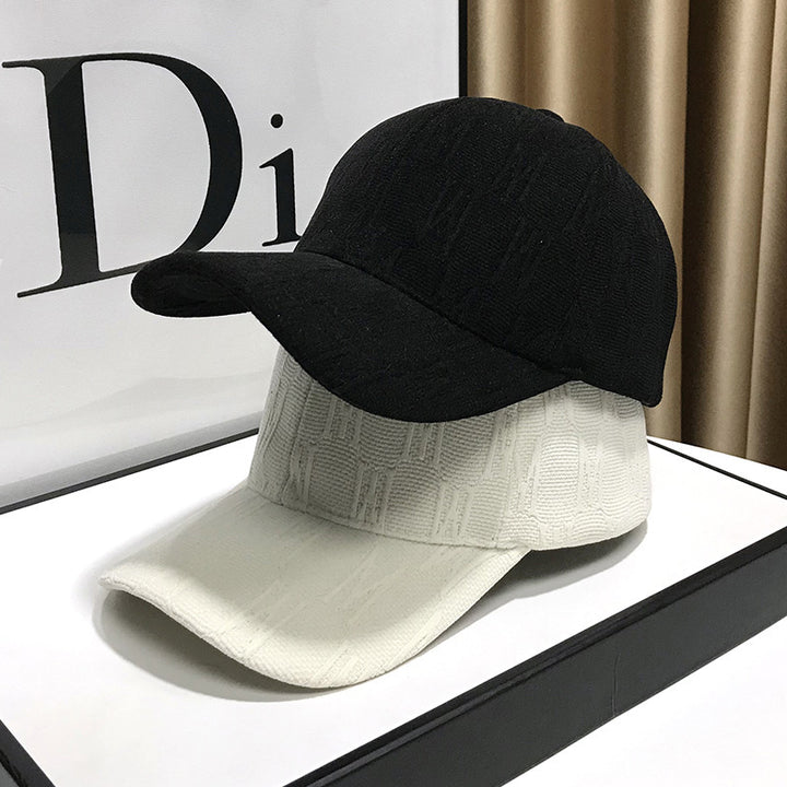 Women's Textured Fabric Baseball Cap Bowlift