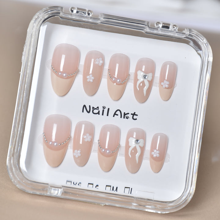 Premium Glamorous Press-On Nail Extensions Bowlift
