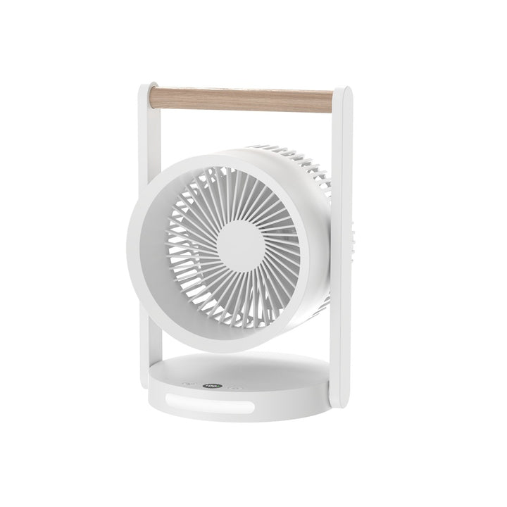 Women Portable Stand Fan with Wooden Handle Bowlift