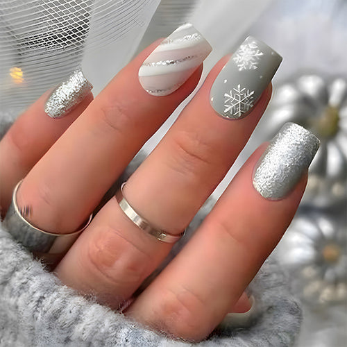 Christmas Artificial Nails Bowlift