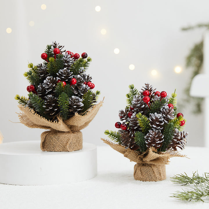 Artificial Snowy Pine Centerpiece