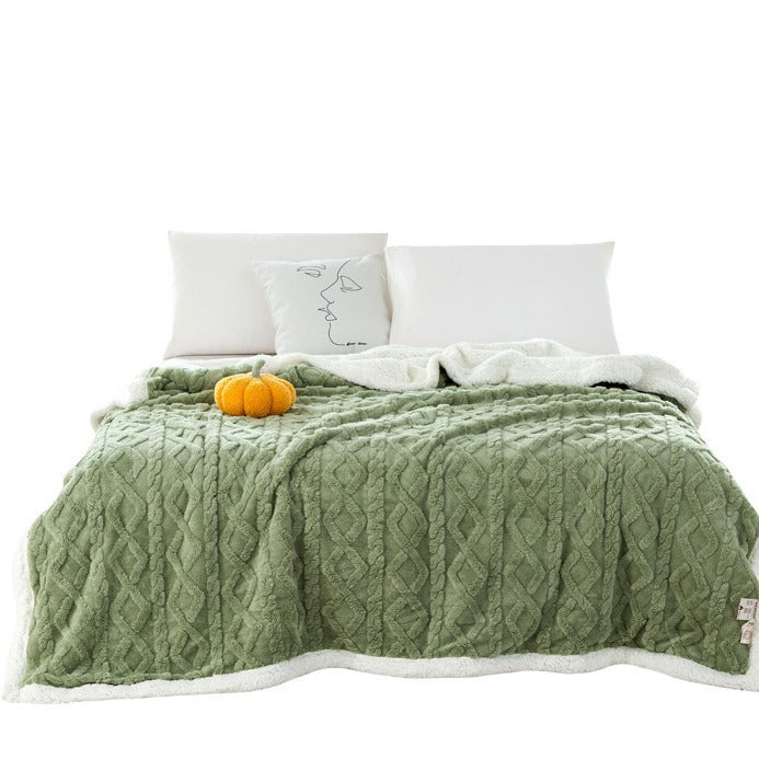Cozy Patterned Fleece Blanket