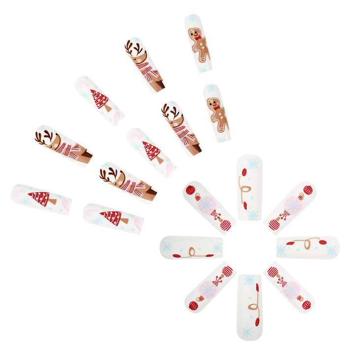Festive Gingerbread-Themed Press-On Nails Bowlift