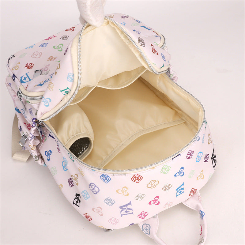 Playful Graphic Print Backpack Bowlift