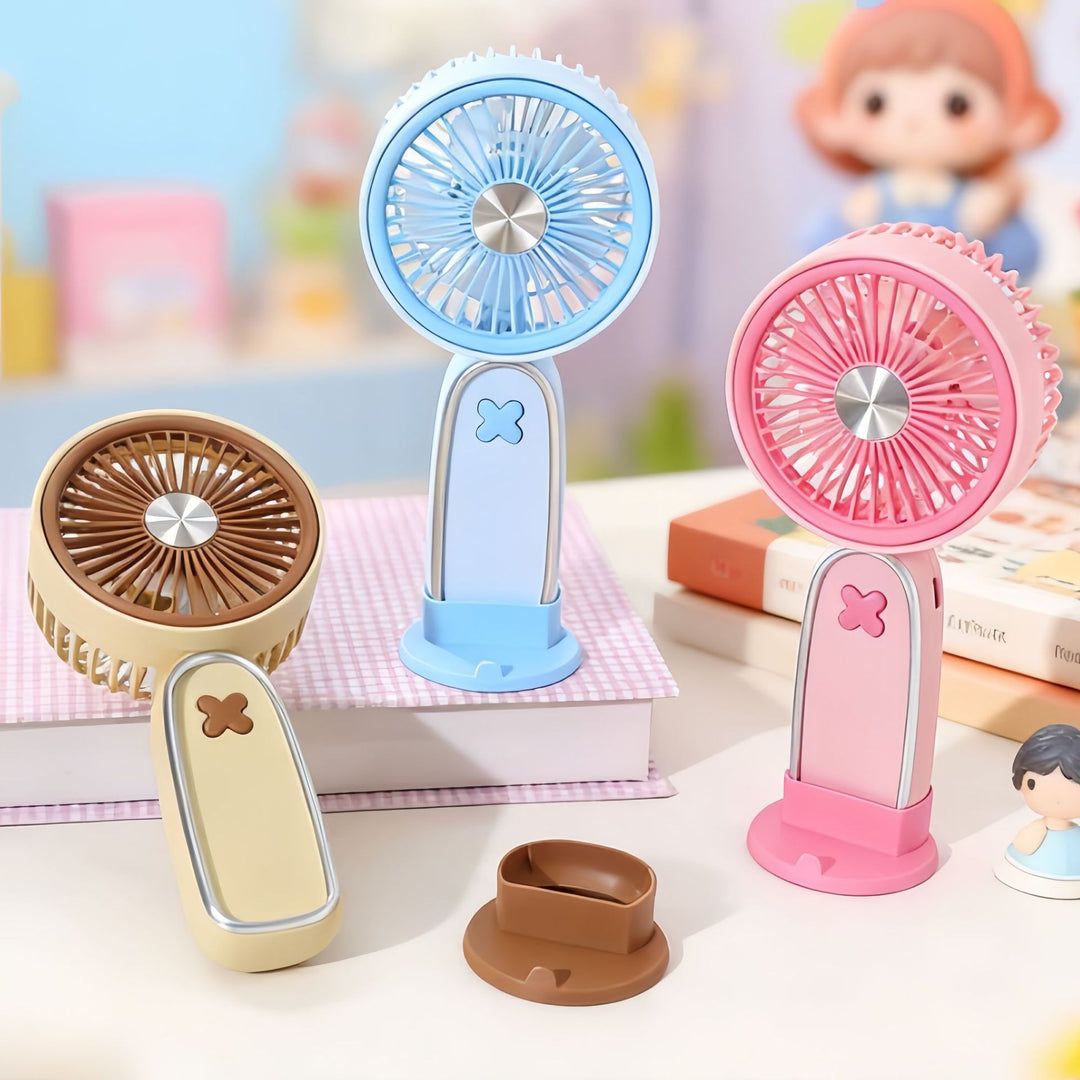 Women Portable USB Mini Fan with Ergonomic Shape Bowlift