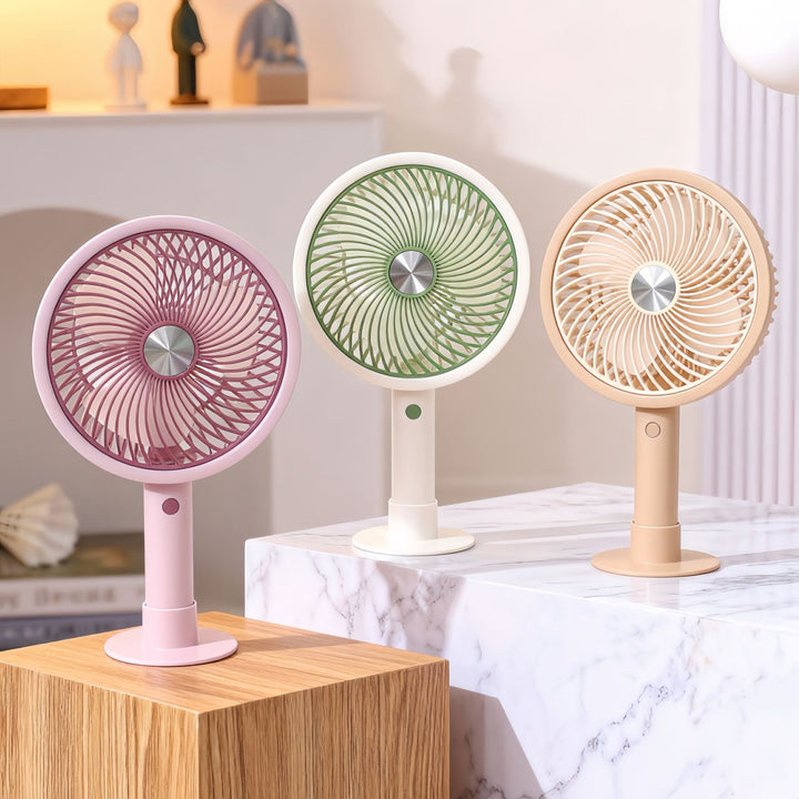 Women Portable Table Fan with Adjustable Tilt and USB Charging Function Bowlift