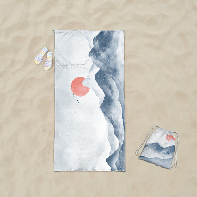 practical beach towel with integrated tote bag design Bowlift