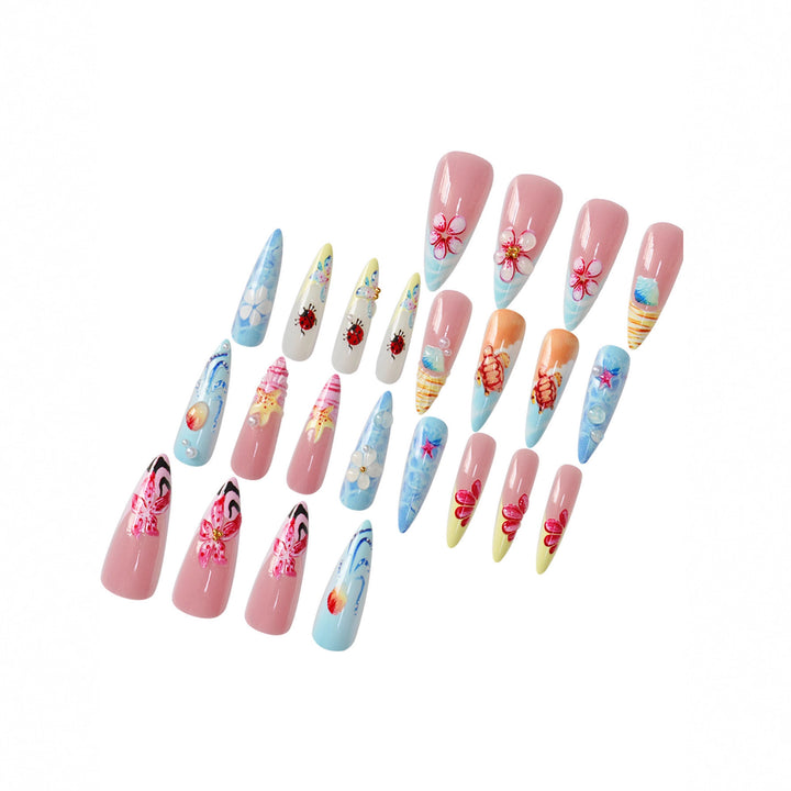 Creative Ocean-Themed Nail Art Extensions Bowlift