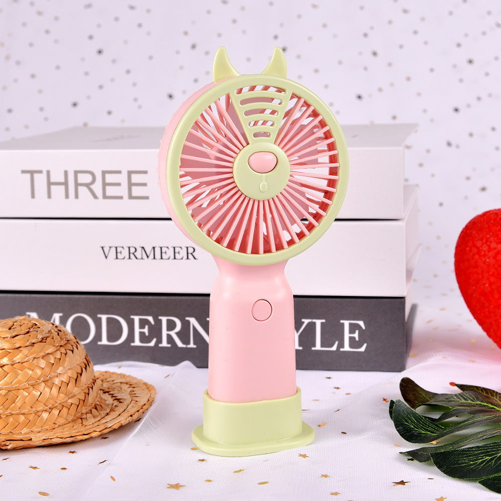 Unisex Portable Hand Fan with Cute Animal Design Bowlift