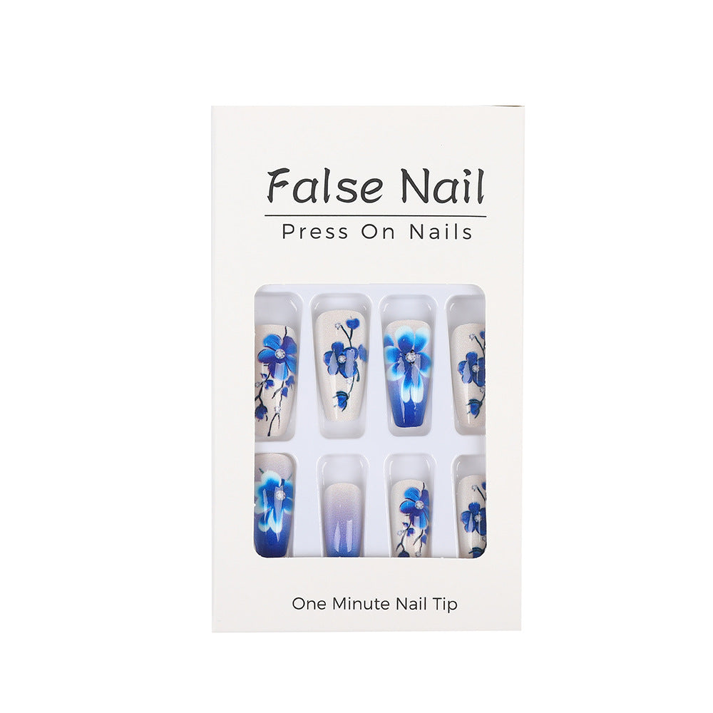 Artificial nails with floral accents Bowlift