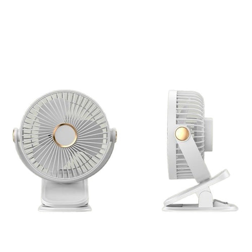 Ladies Portable Table Fan with Variable Speed Levels and Integrated LED Light Bowlift