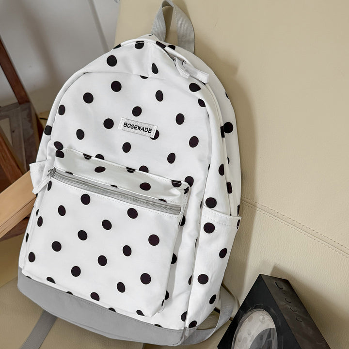 Casual Dot-Printed Backpack Bowlift