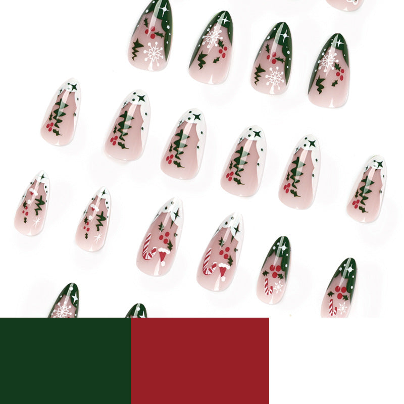 Trendy Christmas Art Gel Nails Bowlift