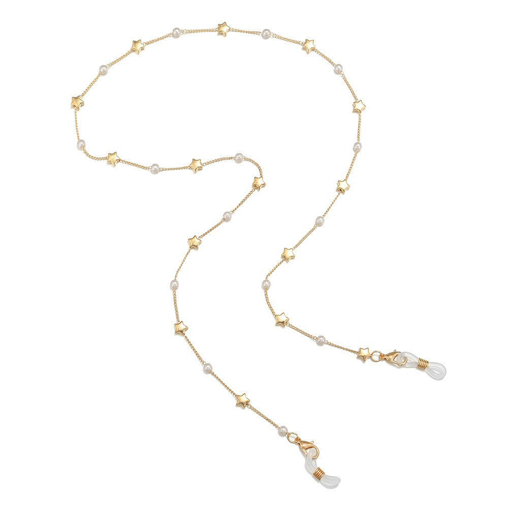 Star Accent Eyewear Retainer Chain Bowlift
