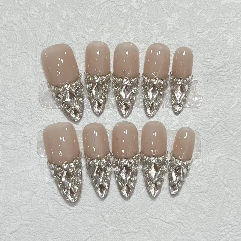 Rhinestone Stiletto Press-On Nail Set Bowlift