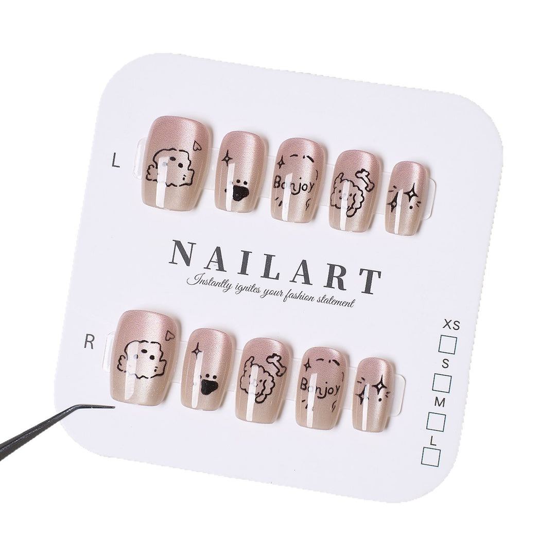 Trendy Press-On Nail Art Set Bowlift